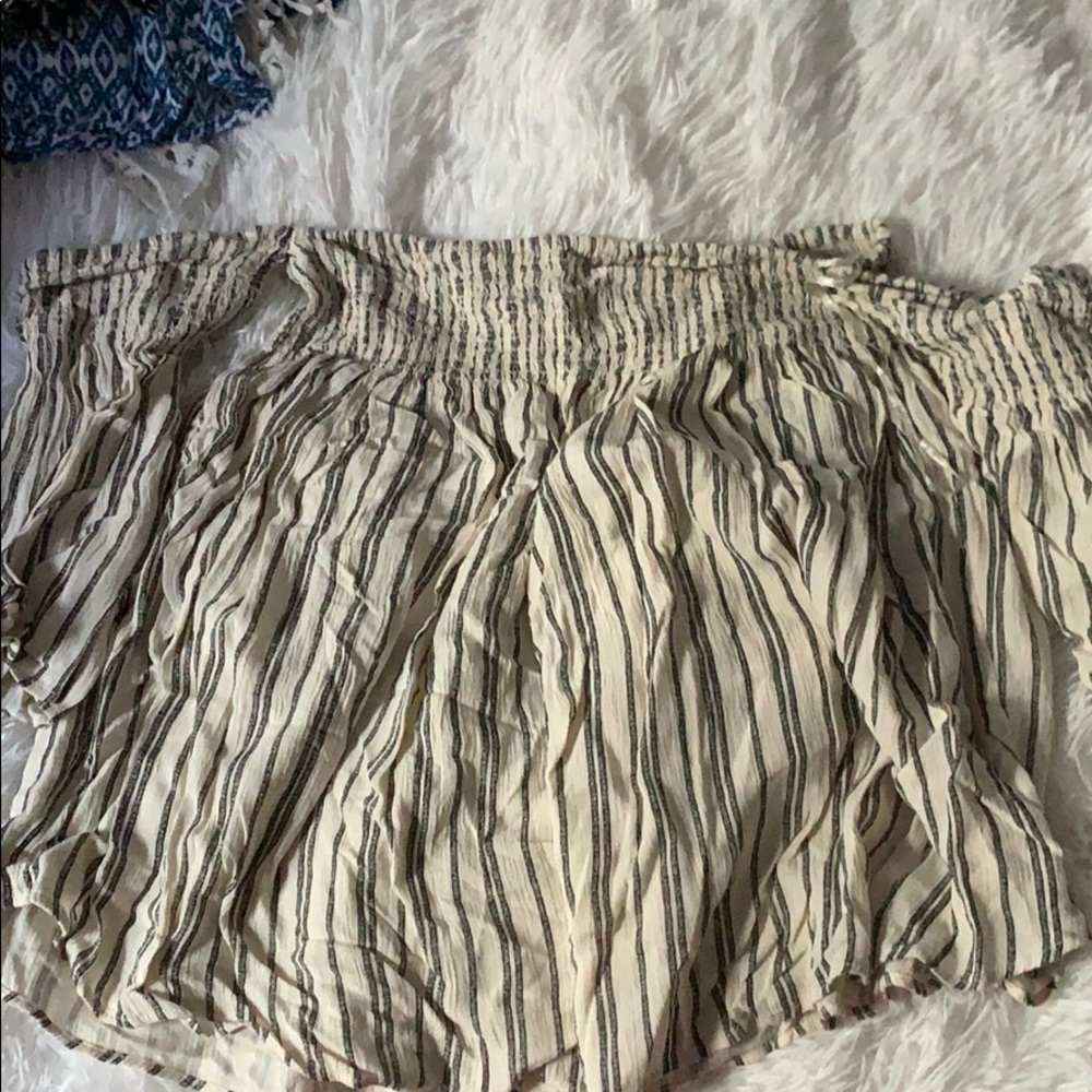 Striped off the shoulder shirt